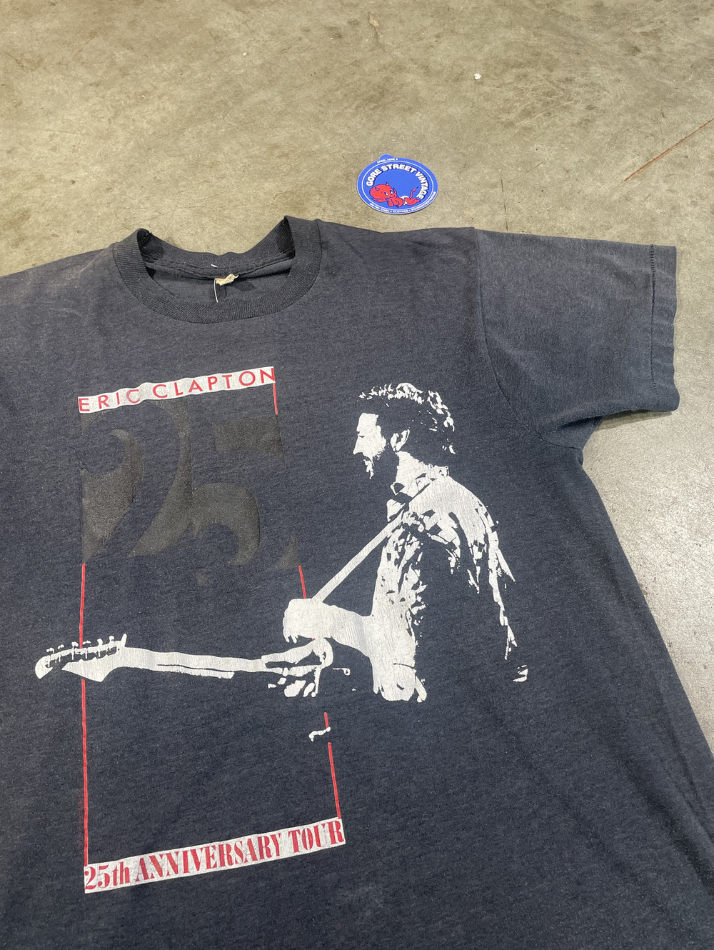 Vintage 80s Eric Clapton 25th Anniversary Tee L 18x26
